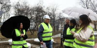 Общественные наблюдатели осмотрели ремонт фасада музея и строительство сквера в Находке - Администрация Находкинского городского округа